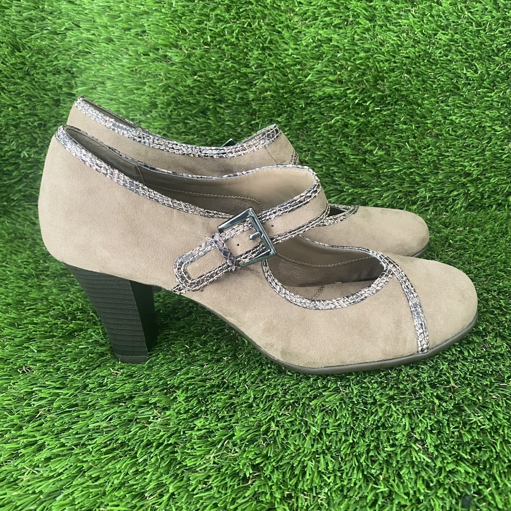 Aerosoles Women's 9.5 M Water Role Brown Suede High Heels